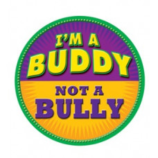I'm a Buddy - Not a Bully - Purple and Yellow Temporary Tattoo