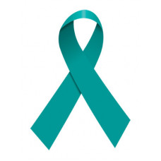 Teal Ribbon Temporary Tattoo