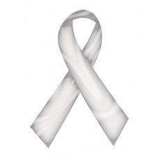 White Swirl Ribbon Temporary Tattoo