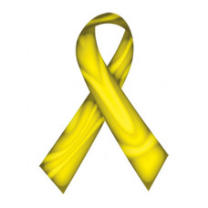 Yellow Swirl Ribbon Temporary Tattoo