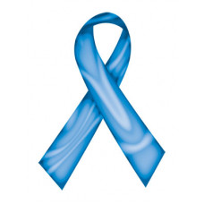 Blue Swirl Ribbon Temporary Tattoo